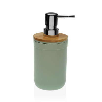 Modern Green Soap Dispenser with Bamboo Lid – Eco-Friendly Design