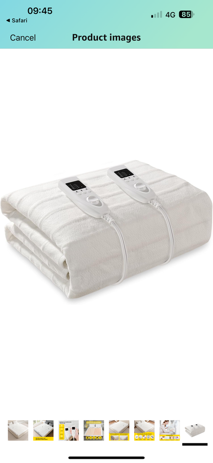 Electric Heated Blanket – Dual Control, 150×70 cm