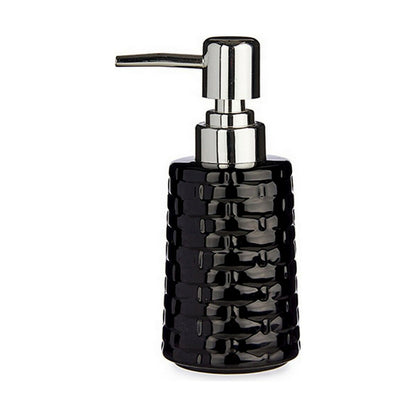 Soap Dispenser With Relief Ceramic Silver