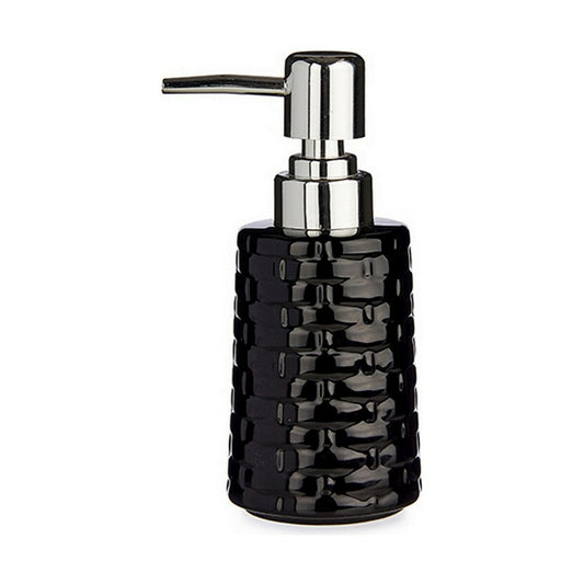 Soap Dispenser With Relief Ceramic Silver